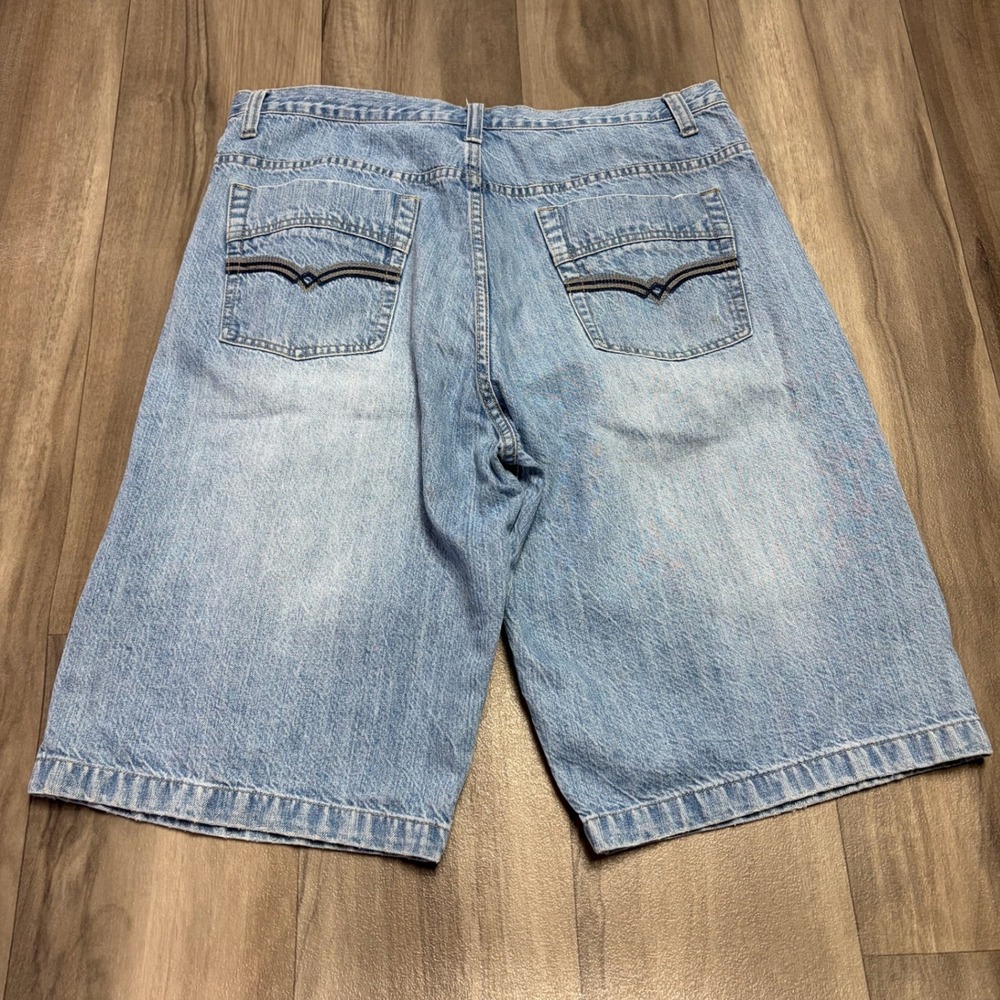 Route 66 Original Clothing Co Mens Light Wash Baggy Denim Shorts 38 Jorts Y2K